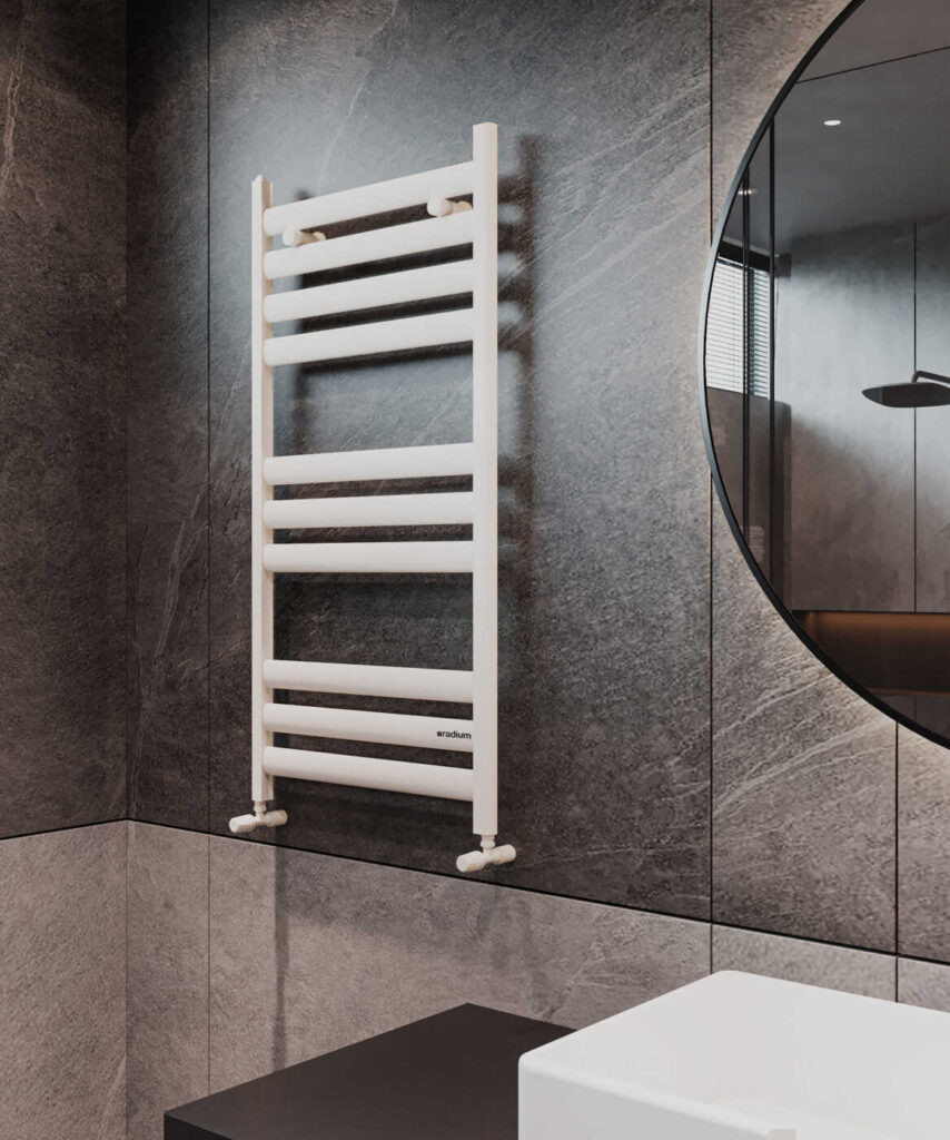 Damla Alüminium Dəsmal Quruducu – Qumlu Ağ