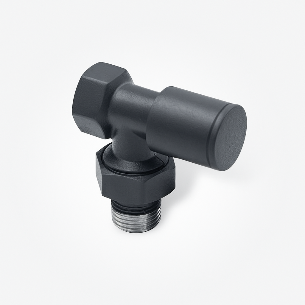 Antrasit 1/2 Künc Radiator Ventili