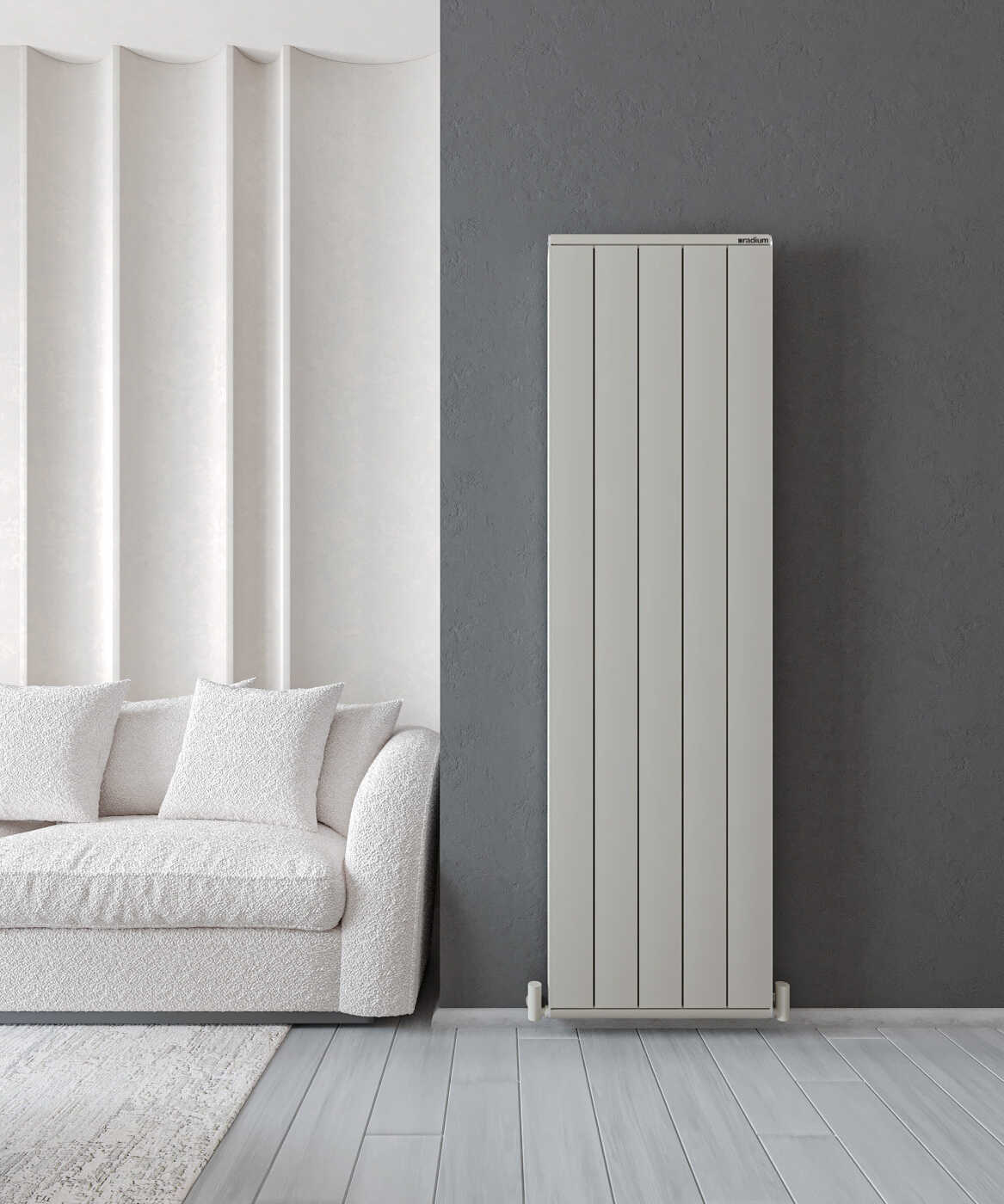 Nergis Classic Şaquli Alüminium Radiator – İpək Boz