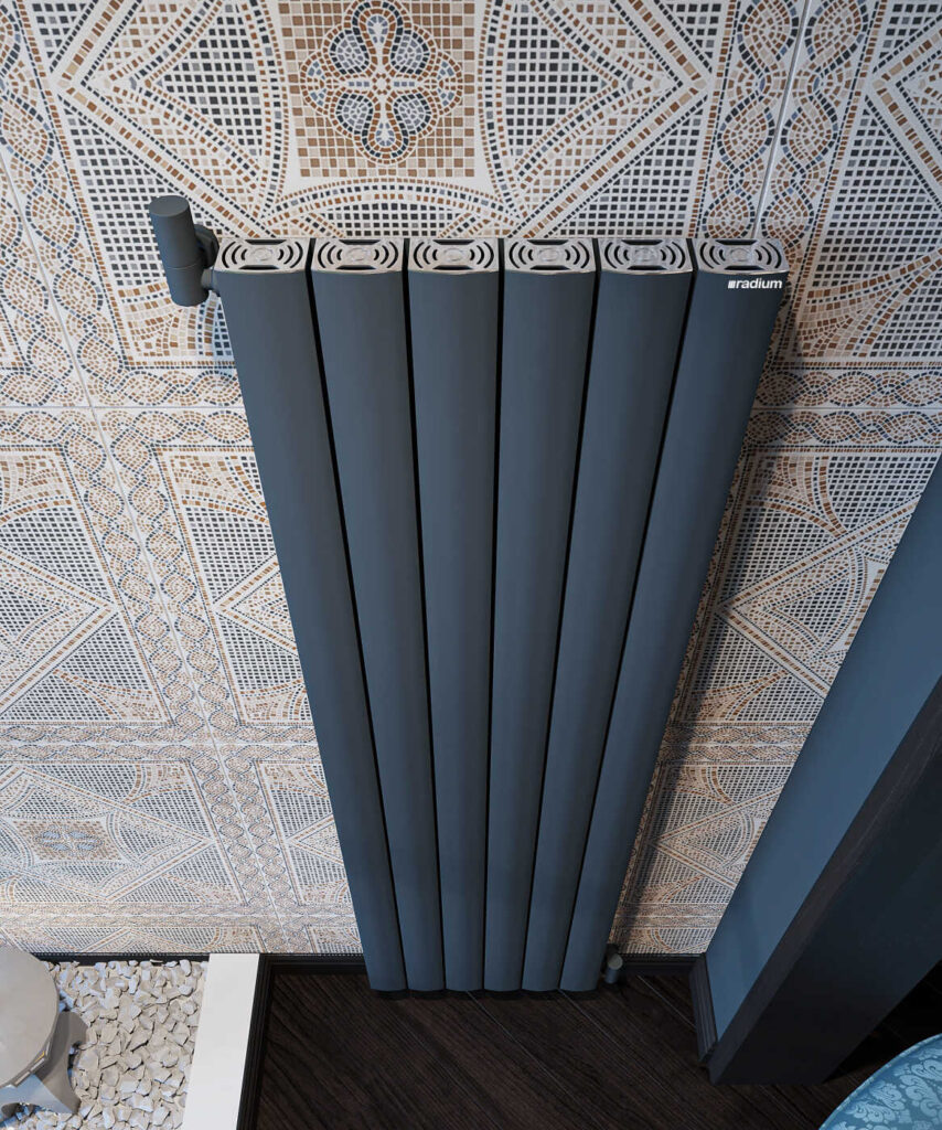 Optima Şaquli Alüminium Radiator – Qumlu Antrasit