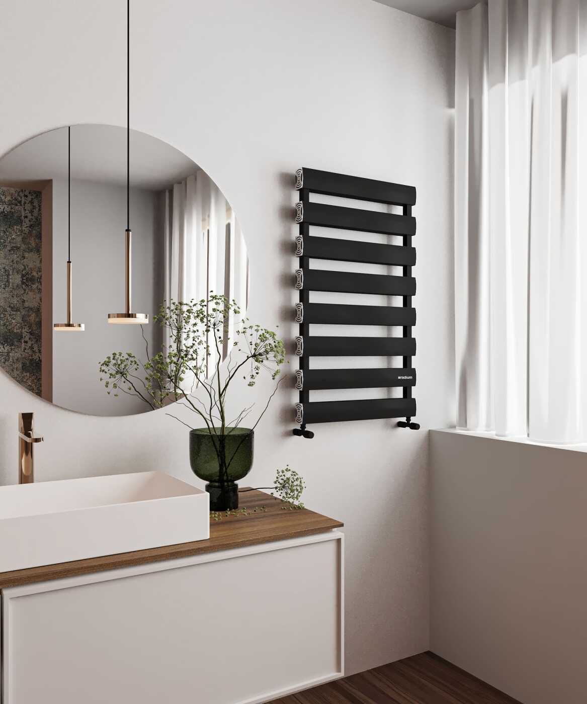 Optima Alüminium Dəsmal Quruducu – Qumlu Qara