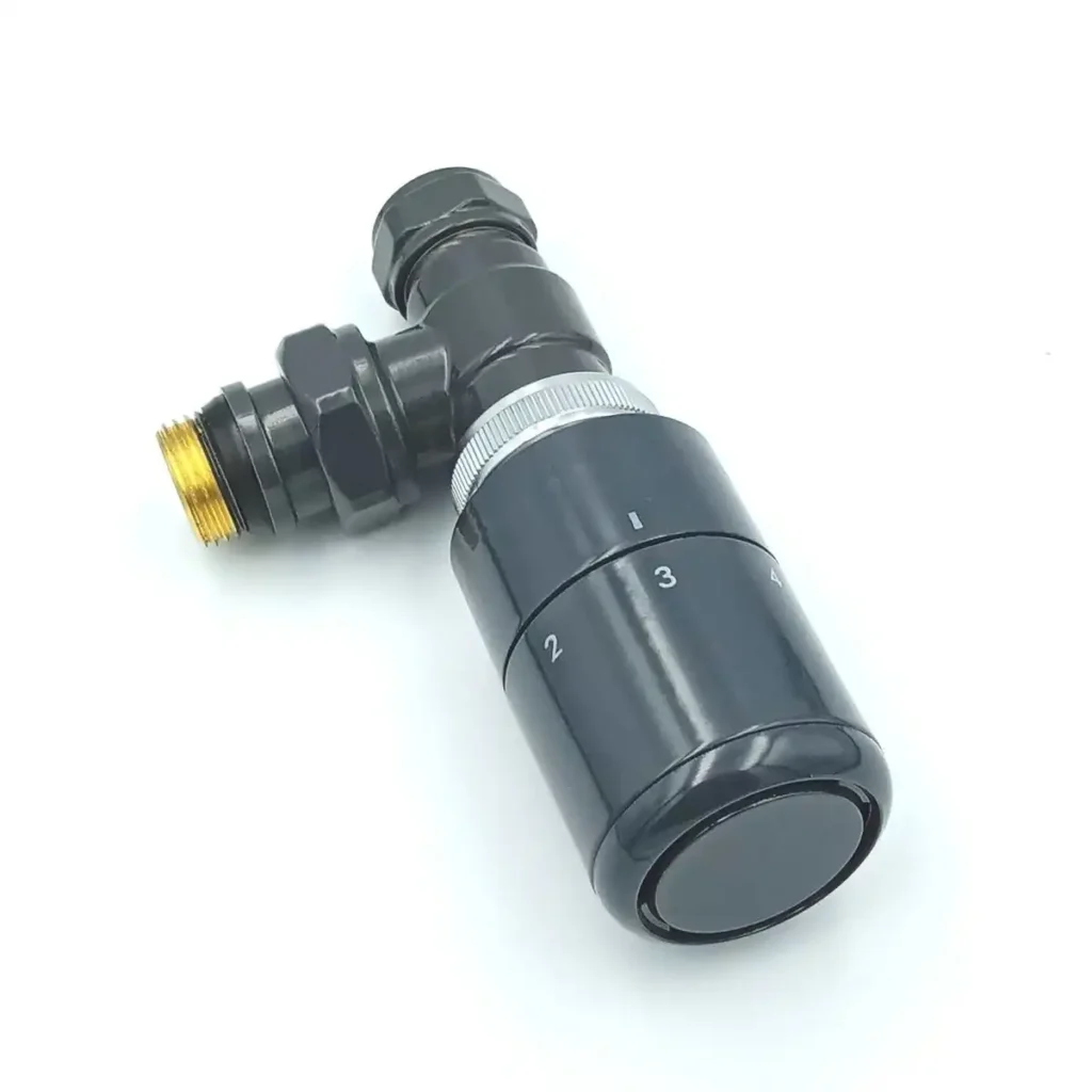 Antrasit Künc Termostatik Radiator Ventili (16x2 Pex)