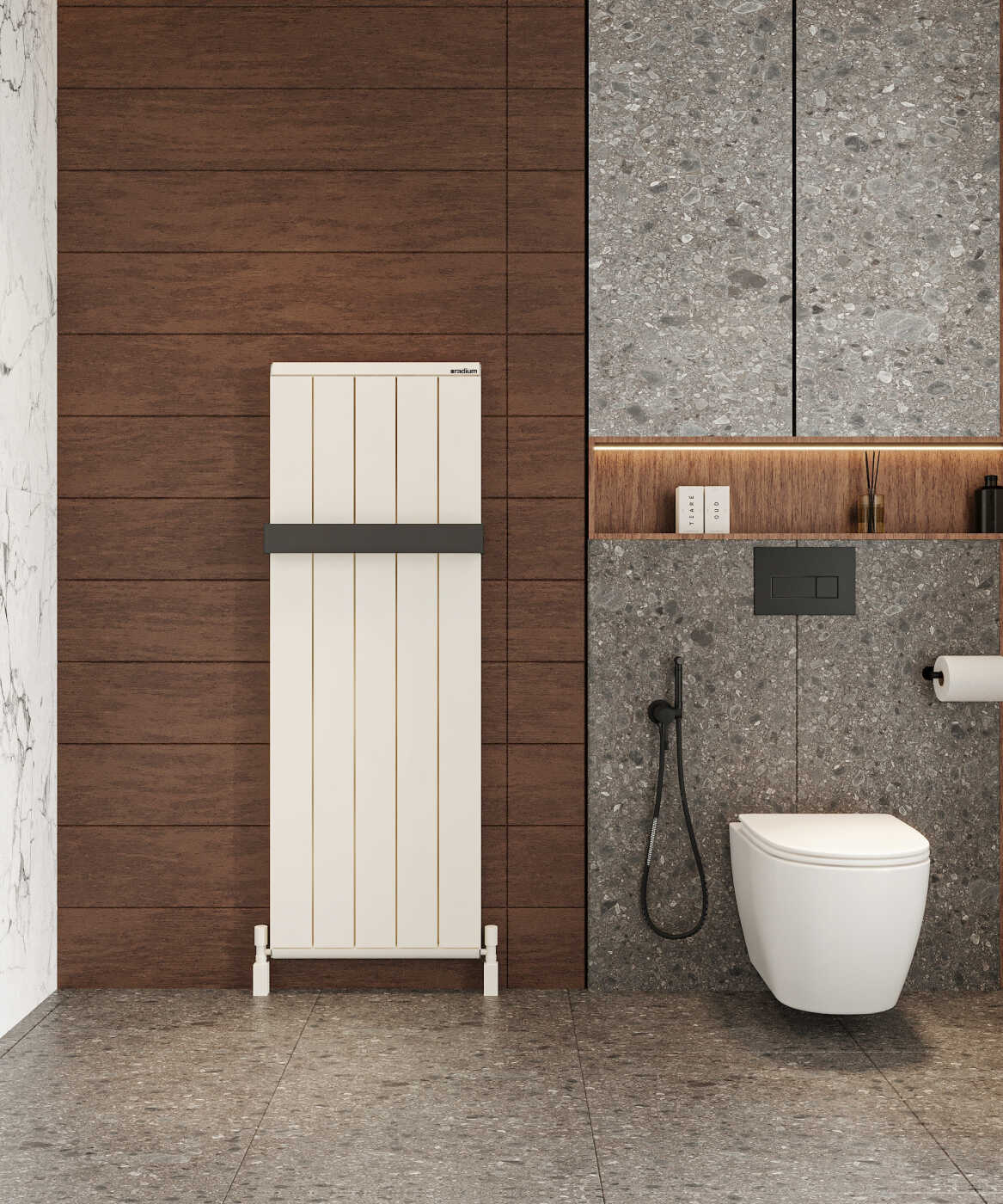 Nergis Classic Alüminium Dəsmal Quruducu  – Qumlu Ağ