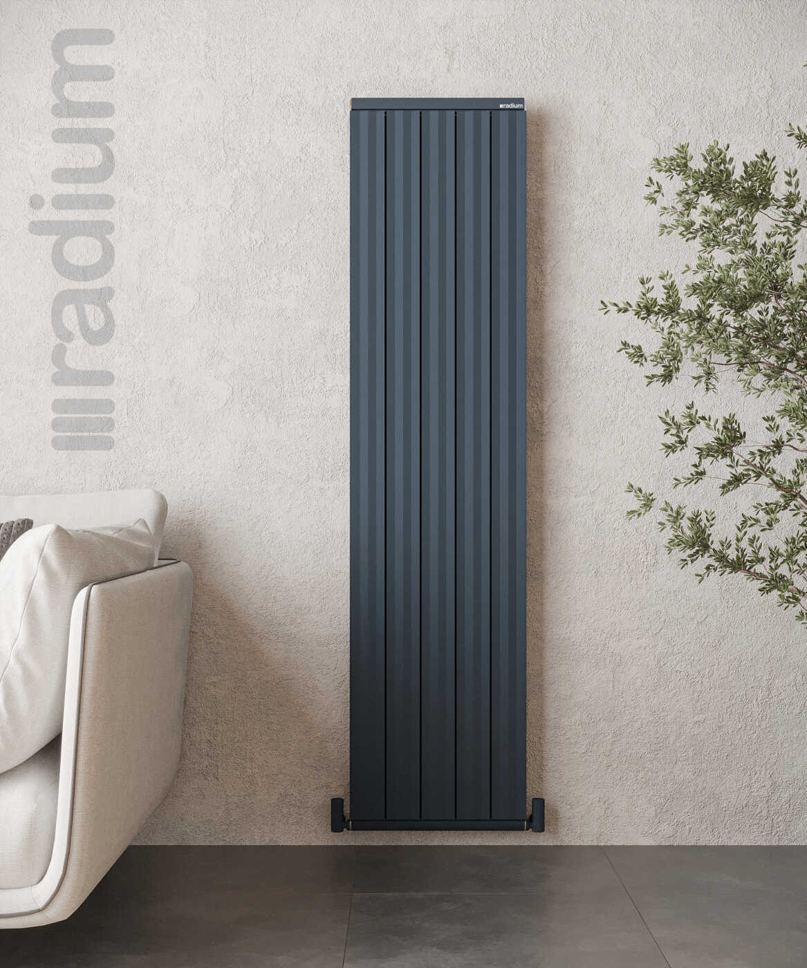 Nergis Elite Şaquli Alüminium Radiator – Qumlu Antrasit
